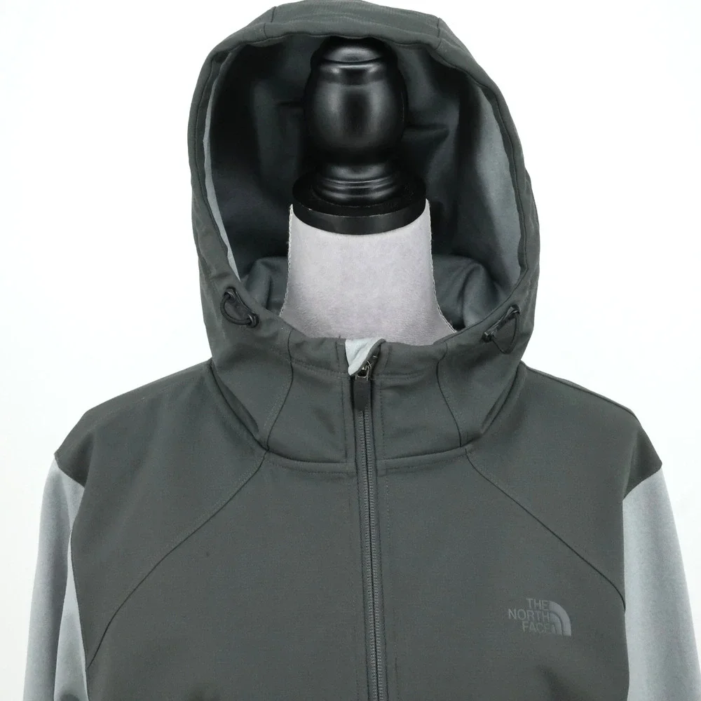 The North Face Jacket Mens Medium Gray Full Zip Hood Pockets Mountain Athletics